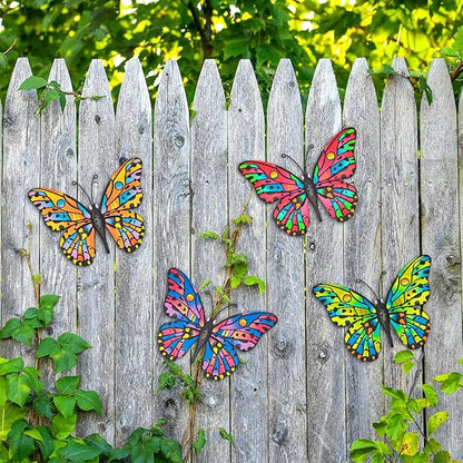 4 Pack Outdoor Butterfly Wall Decor - Image 2