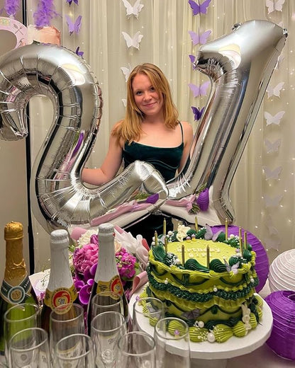 Silver Number 1 Balloon 40 Inch, 1st Birthday Party Decorations Men Women | - Image 9