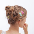 ECADY 100-Piece Metal Snap Hair Clips for Girls, Toddlers, and Kids - Comet Star Barrettes Perfect for Fine Hair, Thick Hair, and More - Featuring Star with a trailing tail Designs