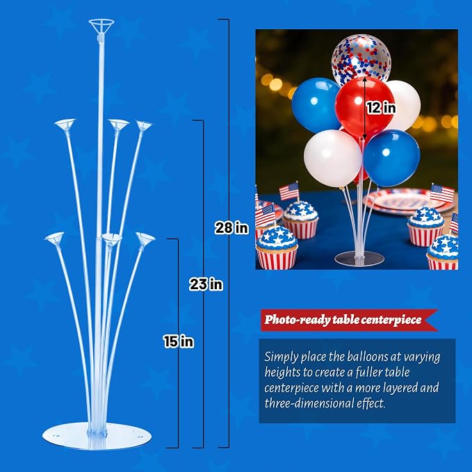 4th of July Balloon Centerpieces 4 Set - Image 3