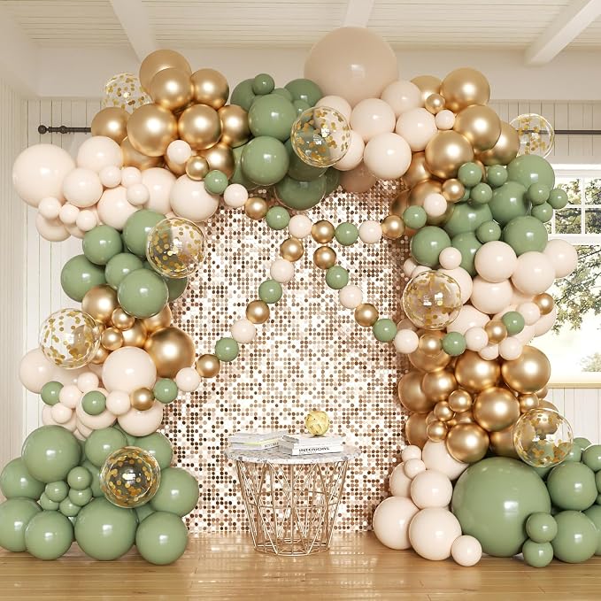 Sage Green Balloon Arch Kit by Anhiy