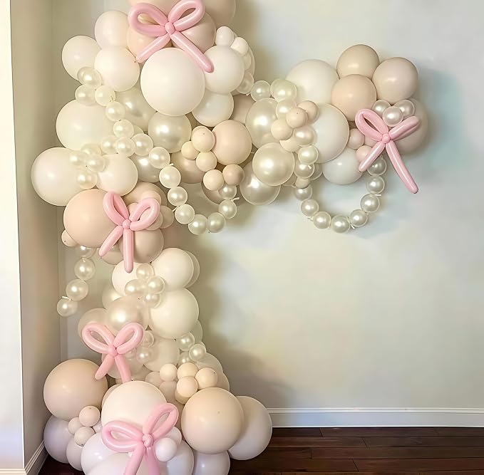 Pearl White Linking Balloons, Tails Balloon - Image 7