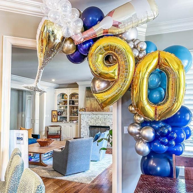 Voircoloria 66pcs Navy Blue Dark Blue Latex Party Balloons, 12inch | - Image 6