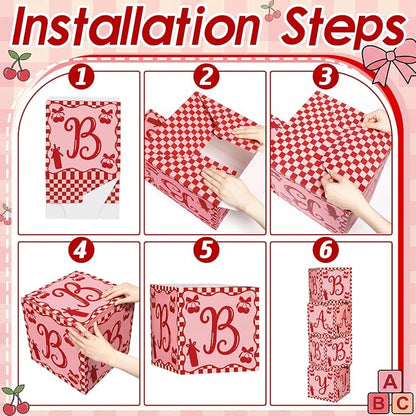 Kathfly 4 Pcs She's Ready to Pop Baby Shower Boxes Supplies Party Decorations - Image 4