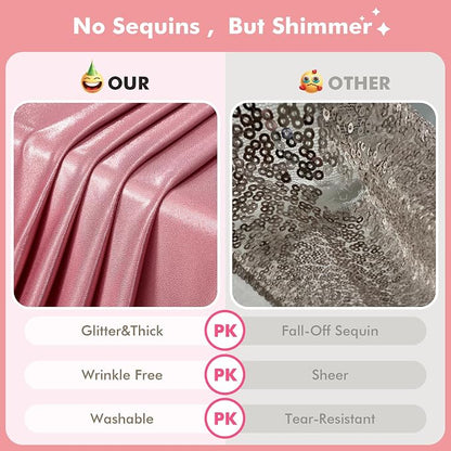 30x10ft Shimmer Rose Gold Sequin Backdrop Curtain - Image 4