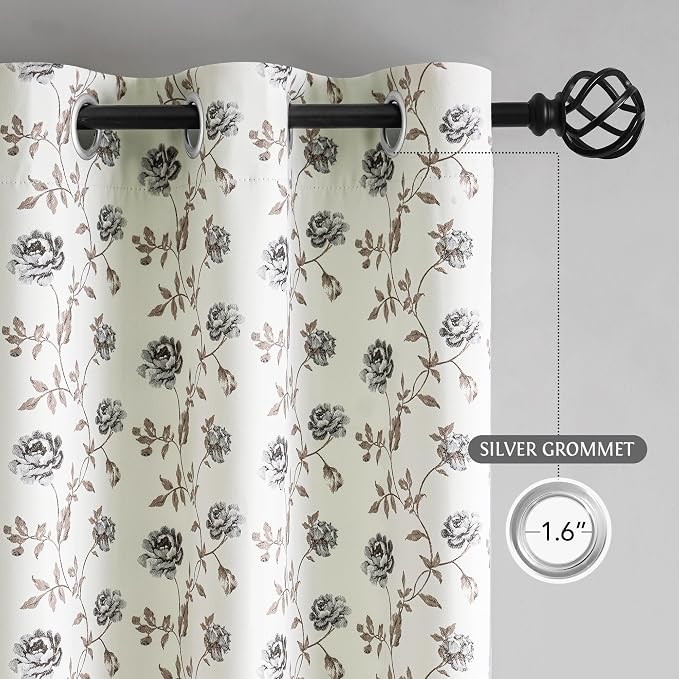 Beauoop Floral 100% Blackout Curtains - Image 9