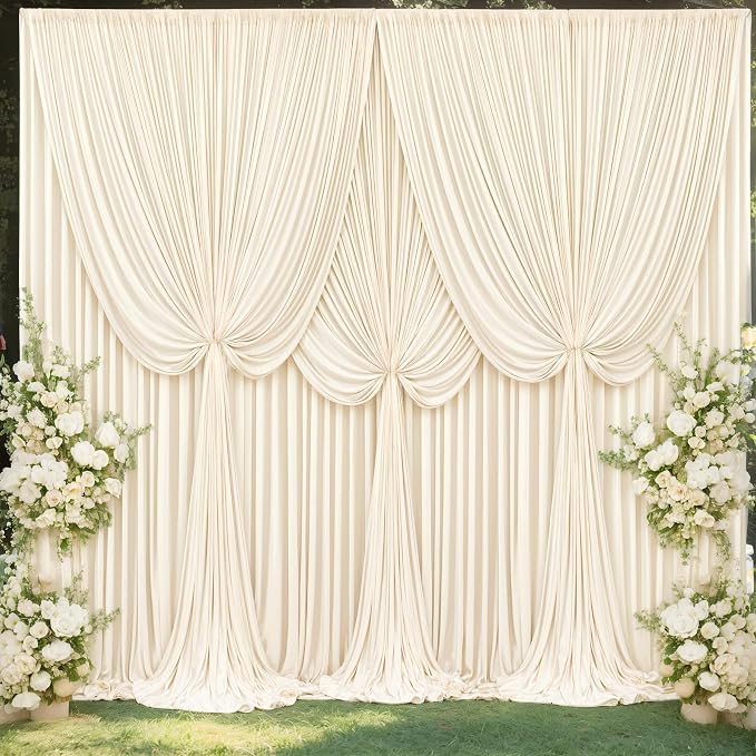 10x12 Champagne Backdrop Curtains - Image 9