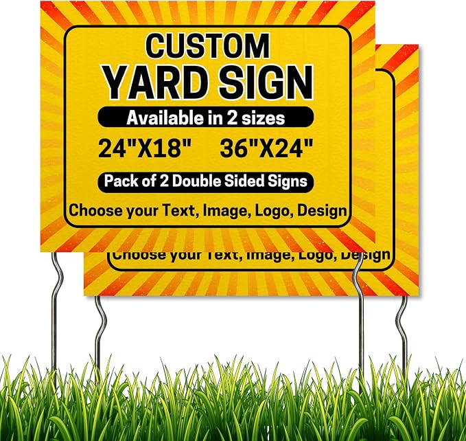 Custom Yard Sign by DreamController, 24x18 | Lawn Signs Custom, Made in USA | by DreamController