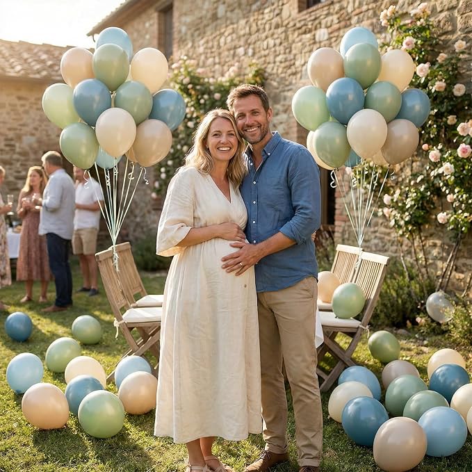 Sage Green and Blue Balloons - Image 5