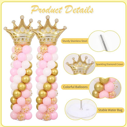 Princess Party Balloon Column Stand Kit 2 Sets - Image 4