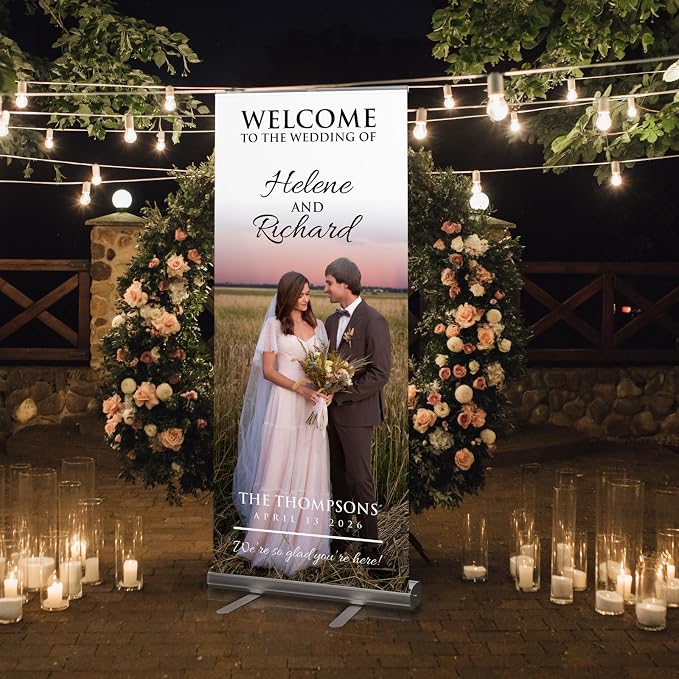 Custom Banner for Weddings READY IN 24HRS Choose your Design Retractable Banner - Image 9