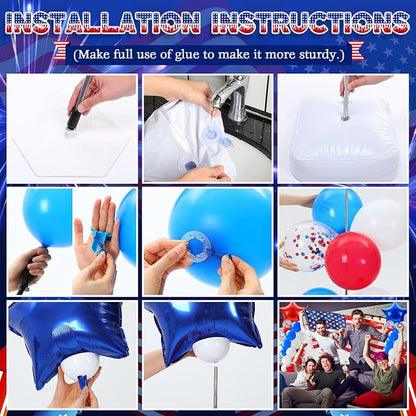 Kasyat 2 Sets 4th of July Balloon Column Stand Kit - Image 5