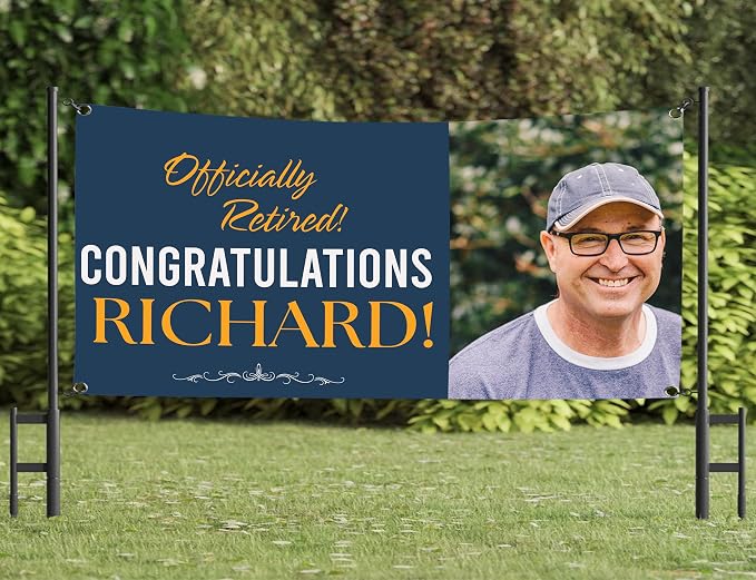 Personalized Retirement Banner, Retirement Party Decorations, Retirement Party - Image 4