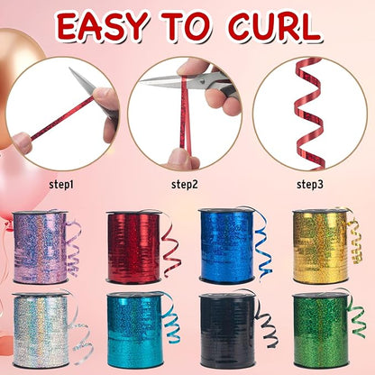 500 Yards Curling Ribbon, Shiny Metallic Balloon String - Image 5
