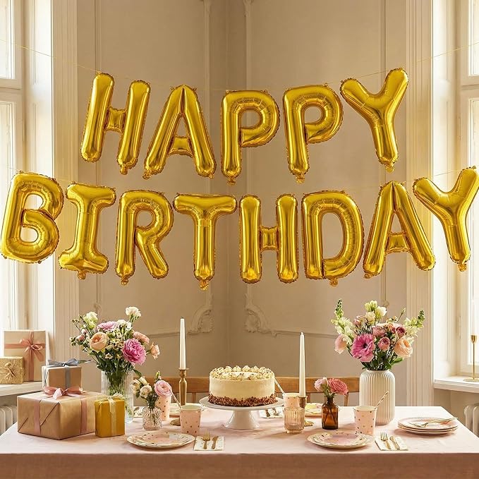 Gold Letter W Balloons, 40 Inch Large Foil Letter Balloons, Custom Phrase - Image 3