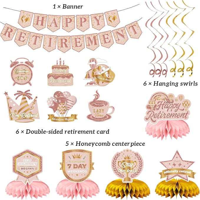 12Pcs Retirement Party Decorations - Image 3