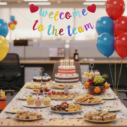 Welcome to the Team Banner Pre-Strung No DIY, Glitter New Employee Welcome - Image 4
