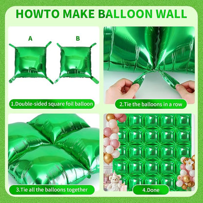 50 Pcs Square Foil Balloons 22 Inch Square Mylar Balloons, Metallic Square - Image 3