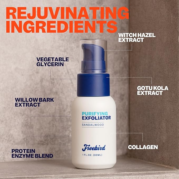 Freebird Scalp Exfoliator - 30mL Purifying Scalp Exfoliator, Soothes & Prepares Skin for Close Shave, Anti-Pore Clogging, Sensitive Skin Friendly, Paraben Free, Travel Size, Nourishing Daily Cleanser