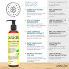 PURA D'OR 8 Oz Original Gold Label Anti-Thinning Biotin Shampoo Natural Earthy Scent, CLINICALLY TESTED Effective Results, Herbal Blend Hair Thickening Products, Women & Men, Color Treated Hair