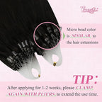 YoungSee Micro Bead Hair Extensions Real Human Hair Dark Brown Microlink Hair Extensions Brown 18 Inch Micro Loop Hair Extension Real Human Hair Cold Fusion Hair Extension Straight for School 50s 50g