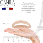 Camila Paris CP3122 French Hair Clip for Women, Beige, Girls Hair Claw Clip Jaw Fashion Durable and Styling Hair Accessories for Women, Luxury Ladies Strong Hold No Slip Grip Clamp, Made in France