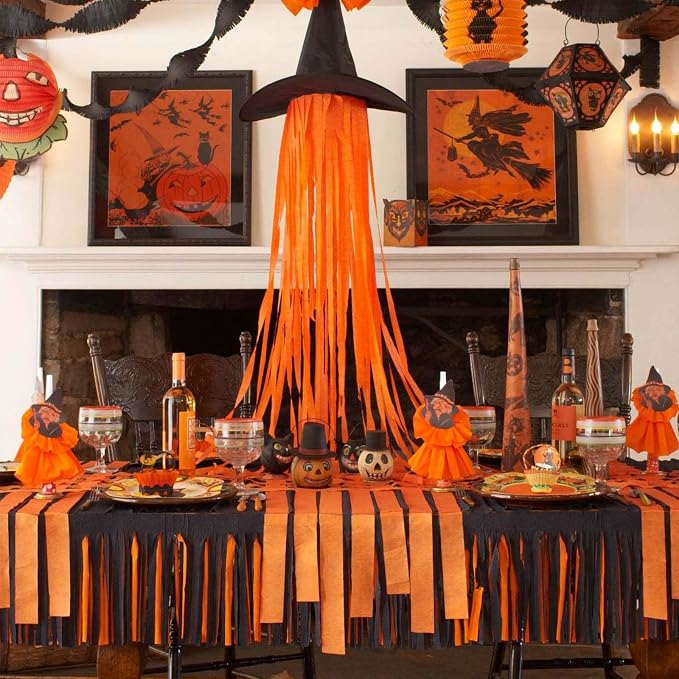 PartyWoo Orange Crepe Paper Streamers 6pcs 492 FT Orange Streamers | - Image 2