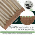 RUNATURE Wire Hair Extensions Human Hair, Hidden Fish Line Hair Extensions, Natural Remy Hair, One Piece Clip in Extensions for Women, Can be Styled, 14 Inch 70g #8P24 Brown Highlight Blonde