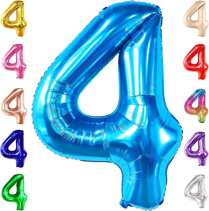 KatchOn Big Blue Number 4 Balloons by KatchOn