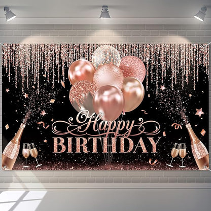 Tatuo Happy Birthday Backdrop Decorations by Tatuo
