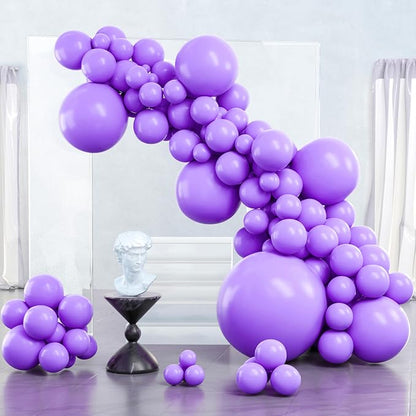 PartyWoo Purple Balloons 100pcs Different Sizes of 36 18 12 10 5 Inch | Balloons by PartyWoo