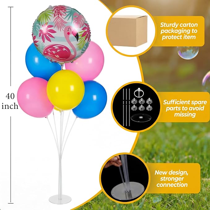 Gejoy 4 Set 40'' Flamingo Balloon Stands Kit - Image 3