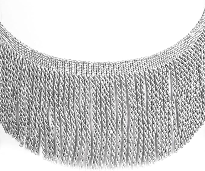 5 Yard Curtain Bullion Fringe Trim-Rayon Tassel Embellishments | 4 Inch Wide by fenghuangwu