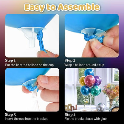 24 Sets Balloon Stand Kit, Balloon Sticks - Image 4