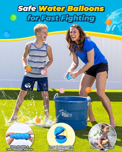 SOPPYCID 15PCS Reusable Water Balloons Quick Fill - Image 4