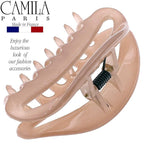 Camila Paris CP3078 French Hair Clip for Women, Beige, Girls Hair Claw Clip Jaw Fashion Durable and Styling Hair Accessories for Women, Luxury Ladies Strong Hold No Slip Grip Clamp, Made in France