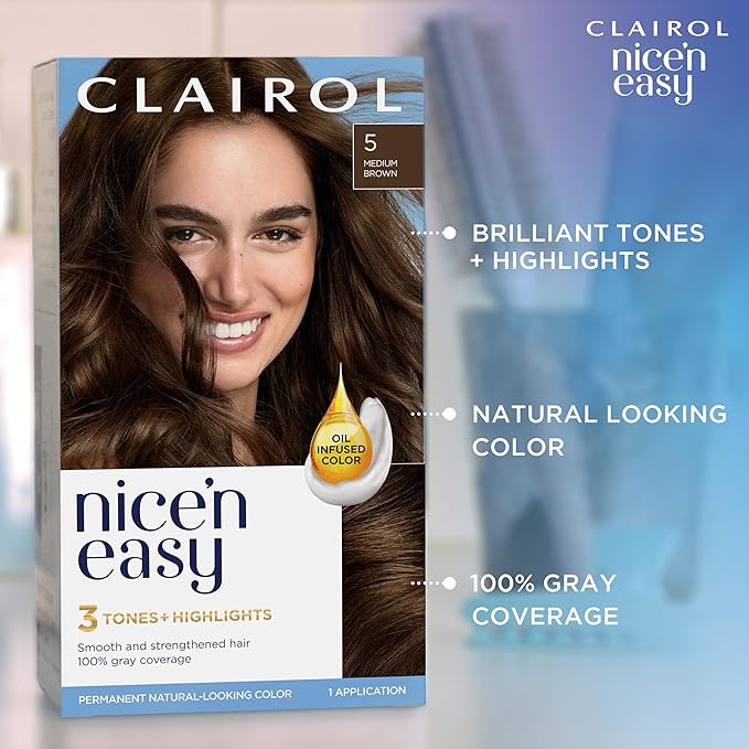 Clairol Nice'n Easy Permanent Hair Dye, 10A Extra Light Ash Blonde Hair Color, Pack of 1 - Packaging May Vary