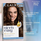 Clairol Nice'n Easy Permanent Hair Dye, 3RV Darkest Burgundy Violet Hair Color, Pack of 1