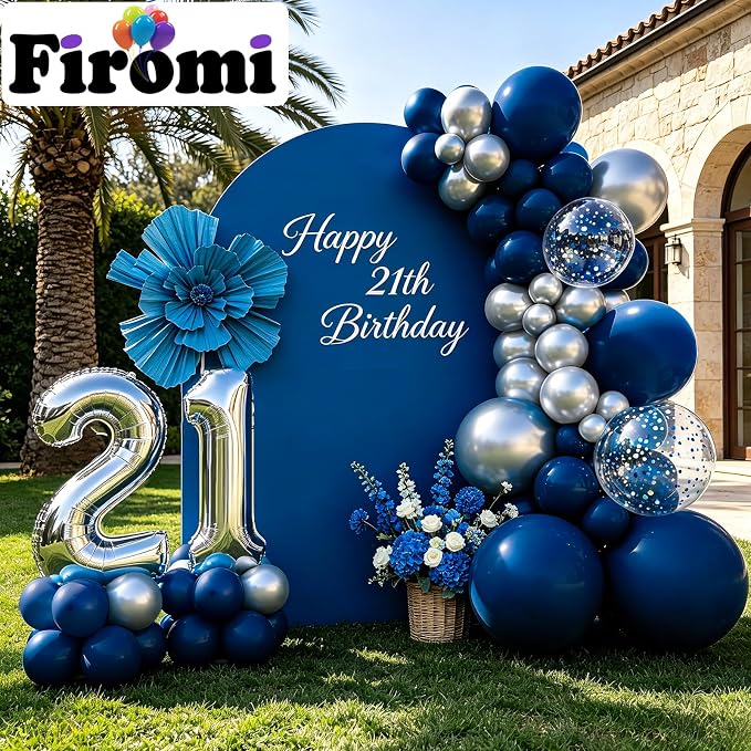 FIROMI 21 Number Balloons 40inch Silver Big Foil Mylar 21th Balloon Numbers | - Image 4