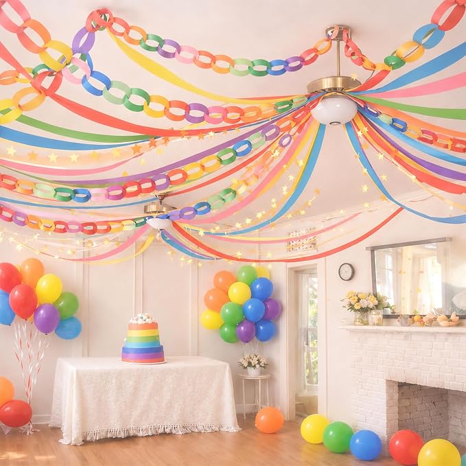 Rainbow Birthday Decorations Kit - Image 2