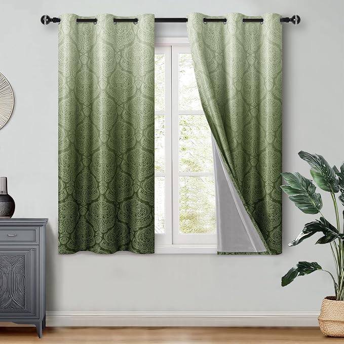 DWCN 100% Blackout Curtains for Bedroom by DWCN