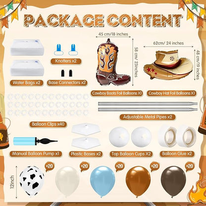 Kasyat 2 Set Western Cowboy Balloon Column Stand Kit - Image 2