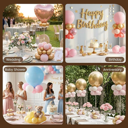 12 Pack 23.6 Inch Clear Acrylic Balloon Stands, 23.6 Inch Balloon Stand Kit - Image 7