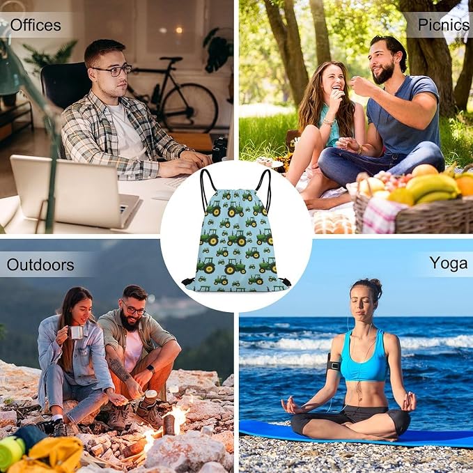 Gym Drawstring Backpack Sackpack Water Resistant - Image 6