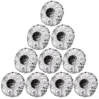 12 Pieces Deep Conditioning Caps Aluminum Foil Reusable Hair Processing Hair Coloring Shower Caps for Home Salon Use(16 Inch,Silvery)