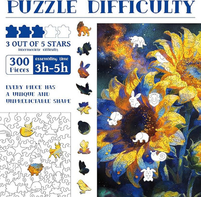 300pcs Wooden Puzzles for Adults Unique Animal Shaped Pieces | Colorful Funny - Image 3