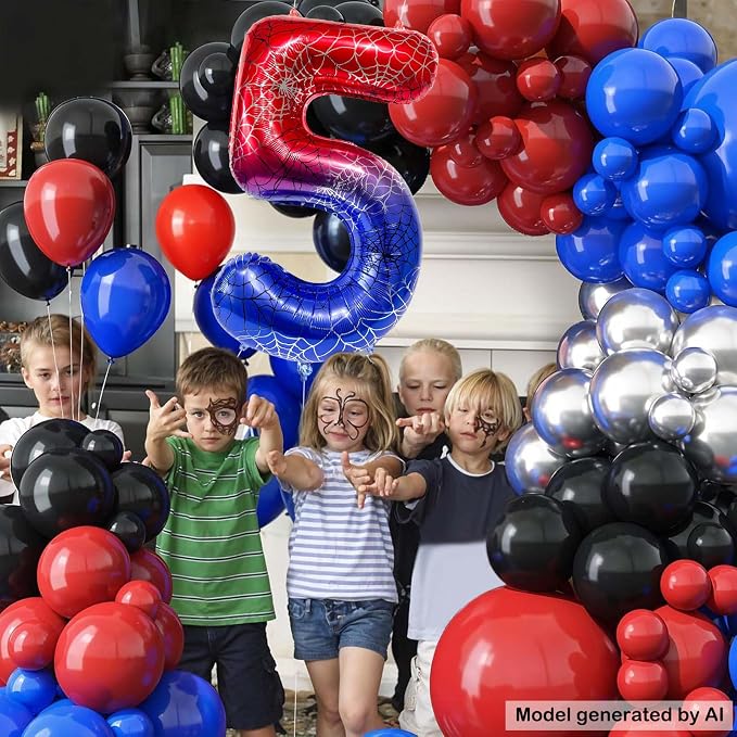 40 Inch Spider Number 5 Foil Balloons - Image 7