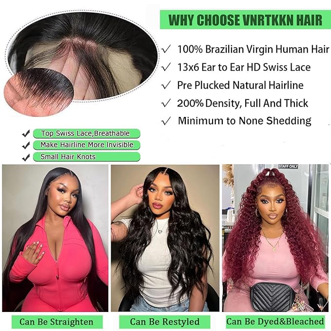 13x6 HD Deep Wave Lace Front Wigs Human Hair Glueless Wigs Human Hair Deep Wave Wig 28 Inch Lace Frontal Wigs Human Hair Deep Wave Wigs for Women Pre Plucked Curly Wig