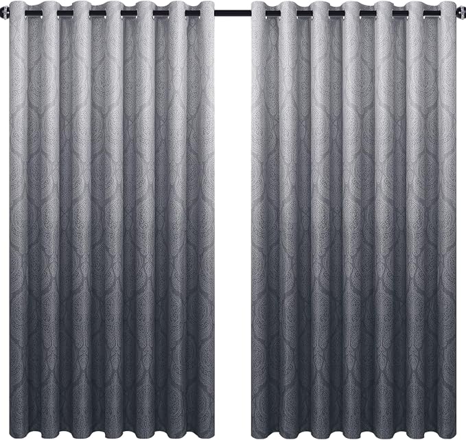 DWCN Grey Ombre Blackout Curtains - Image 7