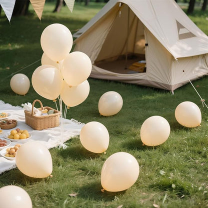 Cream Balloons 30 Pack 18 inch Latex Party Neutral Round Beige Sand White - Image 4